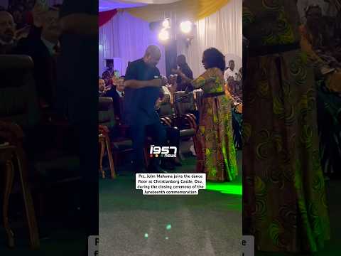 Prz. Mahama danced Adowa during the closing ceremony of the Juneteenth commemoration at Osu Castle