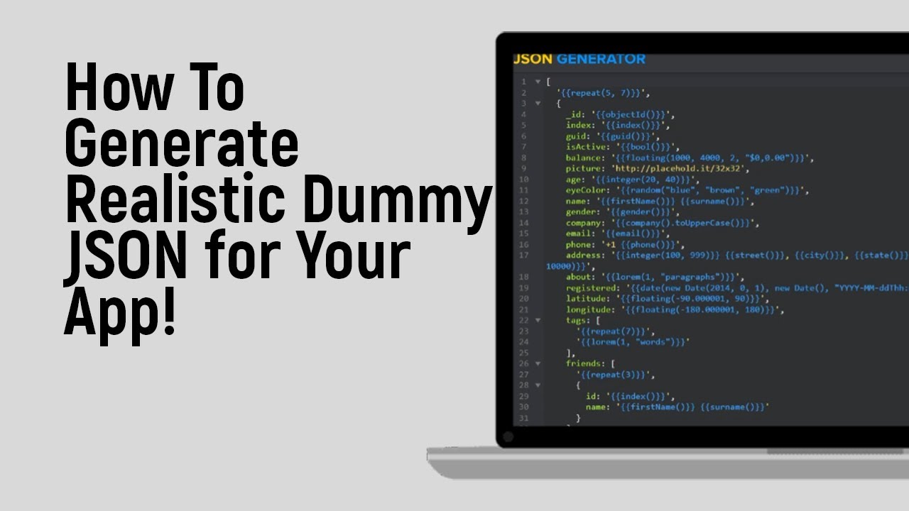 How to Generate Realistic Dummy JSON for Your App [easy] - YouTube