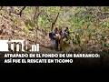 Rescatan a motociclista que pasó más de 24 horas en un barranco en Ticomo, Managua