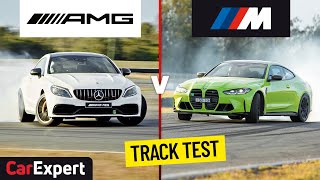 BMW M4 v AMG C63 S track test and performance review