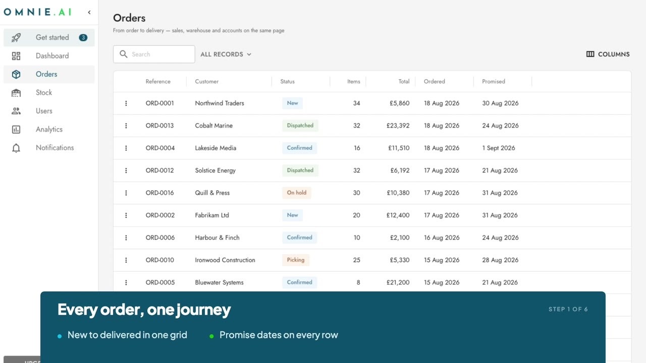 Dione: Order Management video
