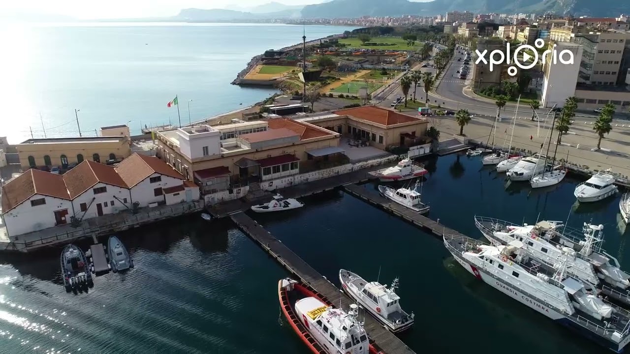Palermo Marina, Sicily, Italy 2018.04 aerial video