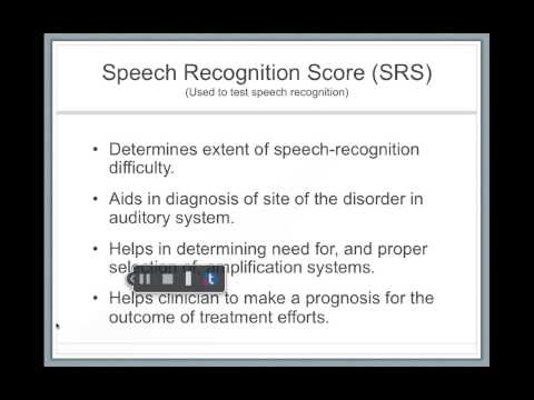 Speech Audiometry  (Aud. Tewfiq Siliman)