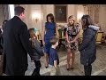 The First Lady Surprises Guests in the Old Family Dining Room in the White House