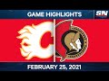 NHL Game Highlights | Flames vs. Senators – Feb. 25, 2021