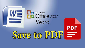 How to Save a MS Word 2007 document As PDF | (MS Word 2007, DOC to PDF)