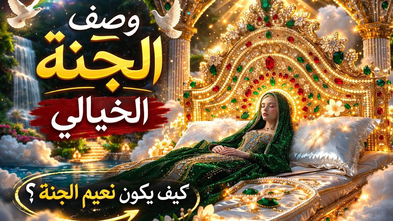 الجنة في شهر رمضان رحلة الي الجنة بالذكاء الاصطناعي فيديو نوم وراحة نفسية الجزء الثاني 