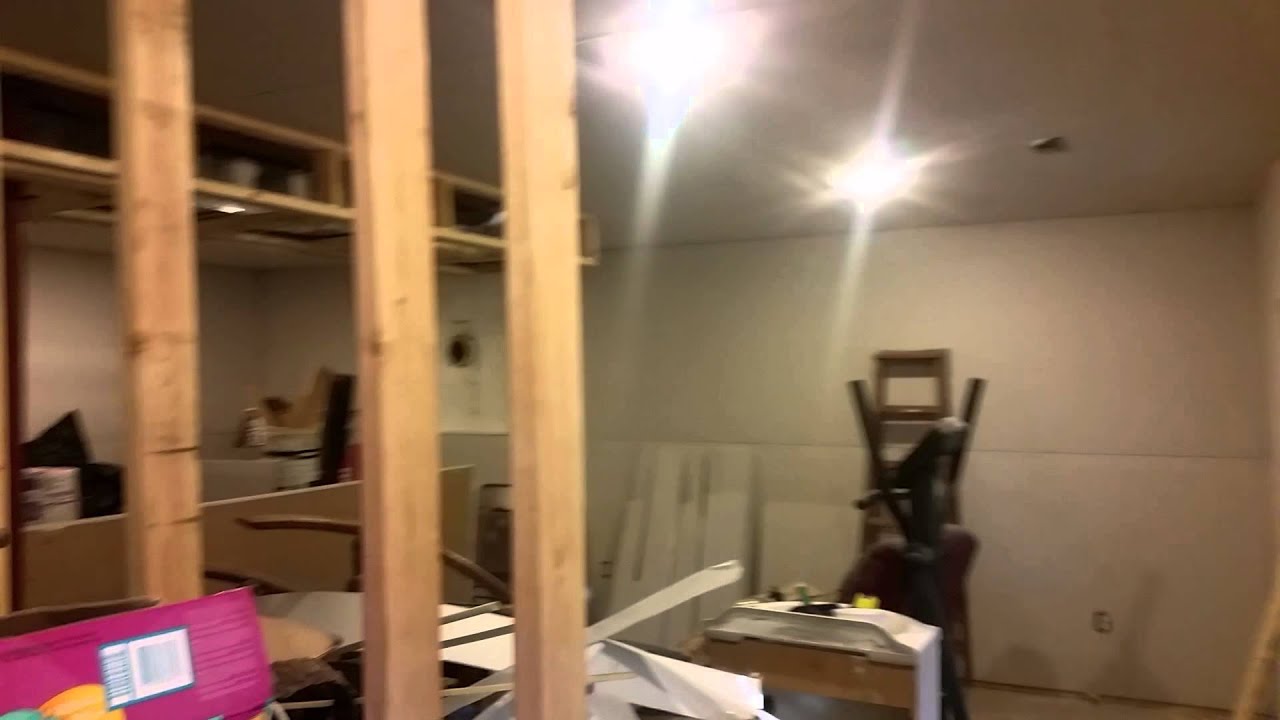 Partially finished basement