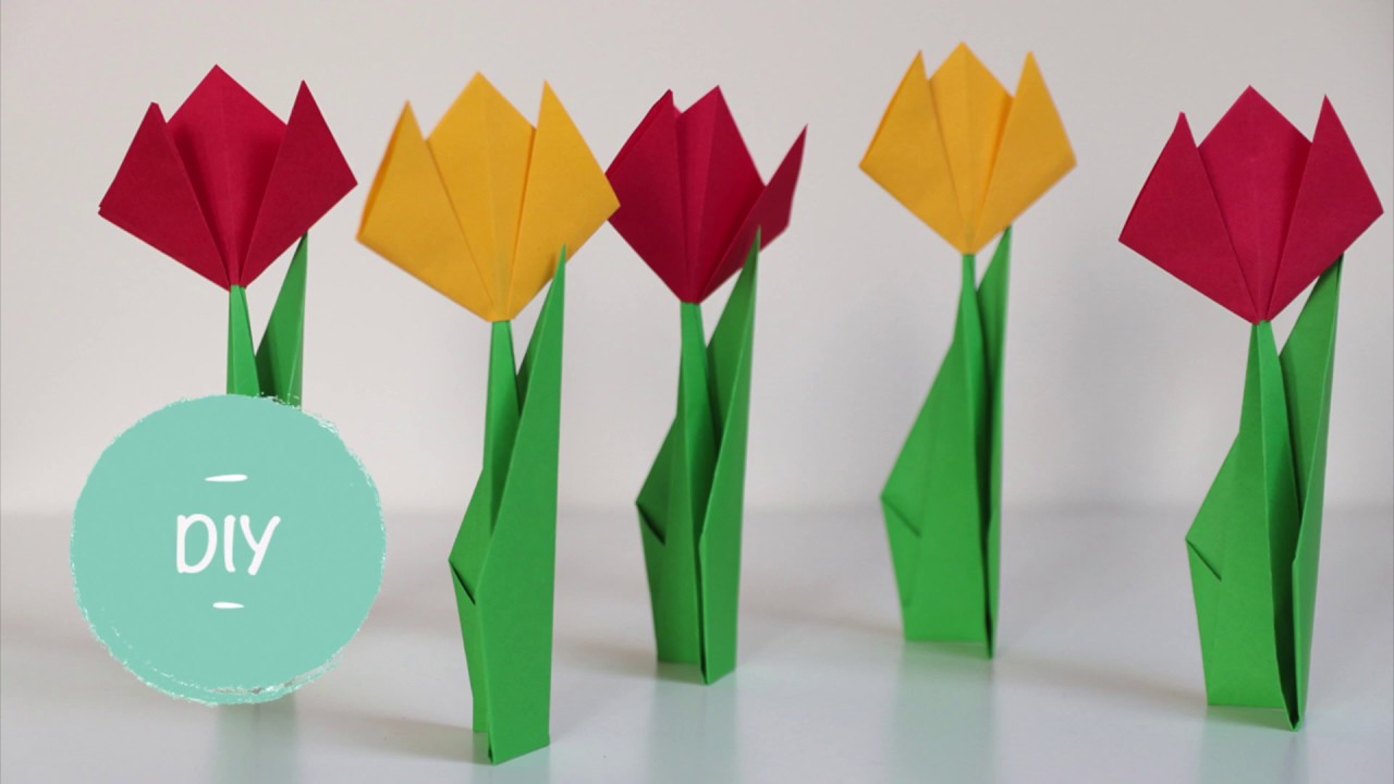Verwonderend Een tulp vouwen van papier - Stap voor stap uitgelegd - YouTube YE-37