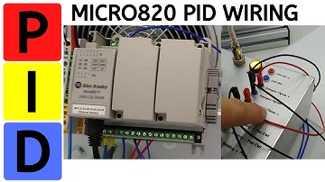 PID Control.  Wiring the Analog Inputs and Analog Outputs to an Allen Bradley Micro800 Micro820 PLC
