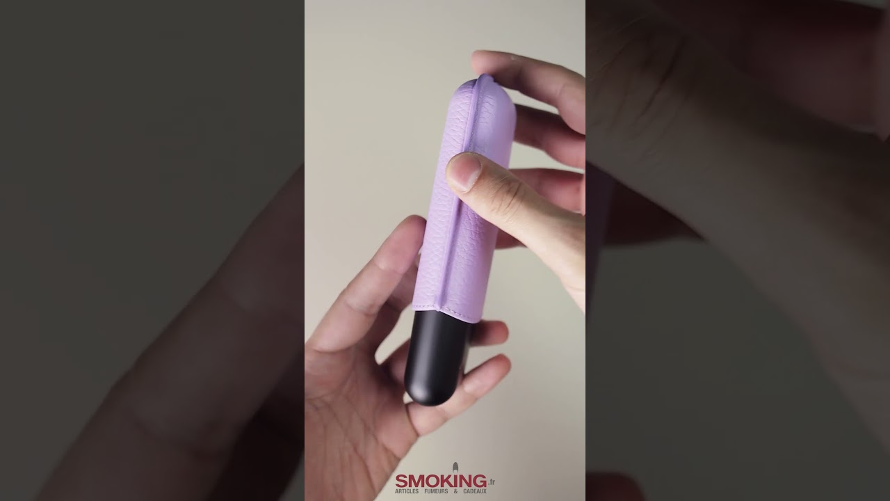 [PRESENTATION] Etui cigare S.T. Dupont 2 cigares Cuir Lilas Métal Noir mat