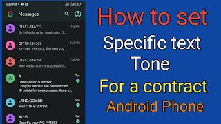 How to set specific text tone for a contract in Android