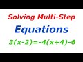 Solving Multi-Step Equations ; Algebra Basics