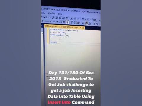 inserting data into sql database table using insert into command # ...