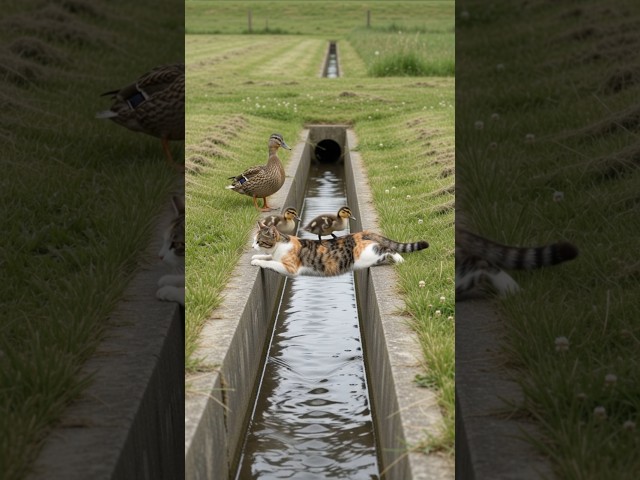 “Cat Saves a Trapped Dog! 😭❤️🐱🐶”#Shorts #CatHero #DogRescue #AnimalRescue #Emotional #RescueStory