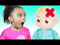 Miss Polly Had a Dolly Kids Song | Leah and Cocomelon JJ Doll Pretend Play Sing Along