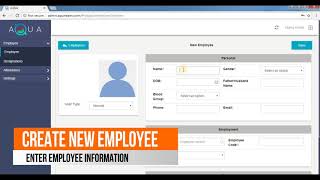 Create An Employee Manually :AQUA HRMS TUTORIALS