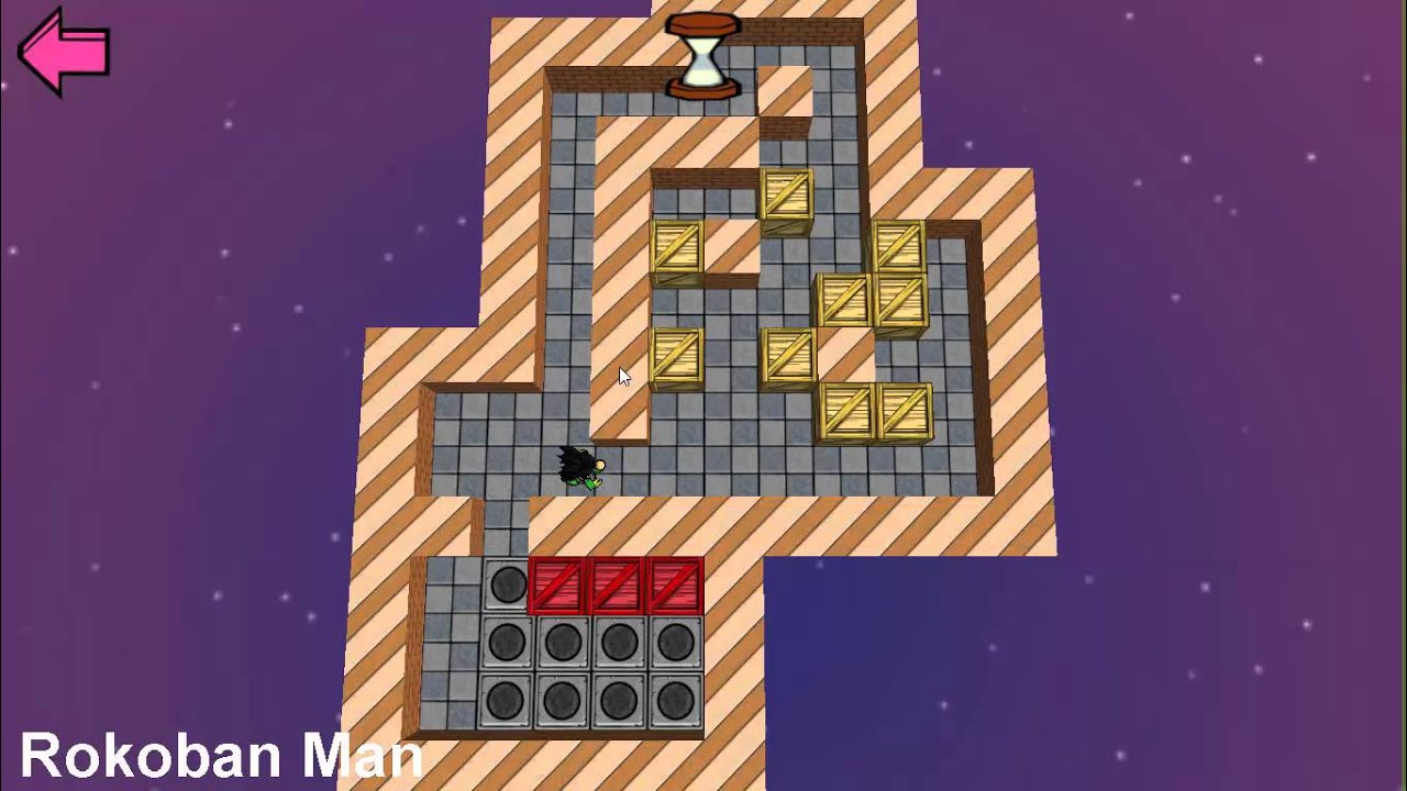 Sokoban (Boxxle) Level 91 played on Rokoban for Windows.