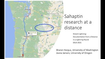 Sahaptin research at a distance - Sharon Hargus & Joana Jansen