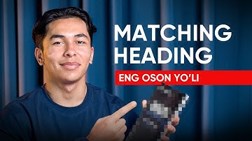 Reading 9.0: Heading’ni qanday topdim?