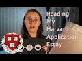 READING THE ESSAY THAT GOT ME INTO HARVARD *i'm embarrassed*