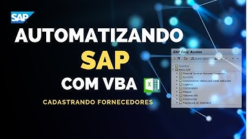 08 - Como cadastrar vários fornecedores no SAP com VBA |  Automatizando o SAP