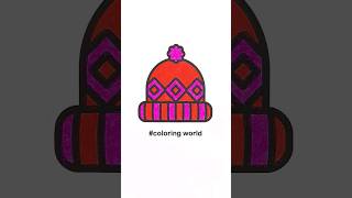 coloring page winter hat #shorts #coloring #art #drawing