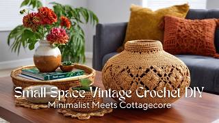 Minimalist Meets Cottagecore | Small Space Decorating Secrets with Handmade Vintage Crochet DIY