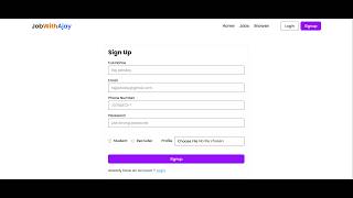 Job Portal Website For Freshers | React + Node.js + MongoDB | Login, Signup &amp; Email Notification