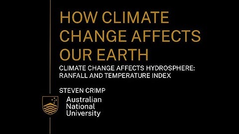 Climate change affects hydrosphere: rainfall and temperature index