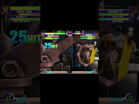 MvC2: J360 - Magneto Slide Infinite Tag to Iron Man Infinite 100% Combo .:10.7.22:.