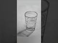 3D realistic glass 🫗 drawing #shorts