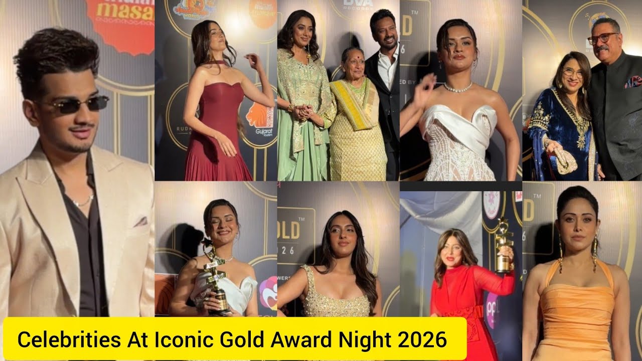 Iconic Gold Award Night 2026 Rupali Ganguly Nushra Avneet Hina Khan Munawar Simrat Shreyas Sharma 