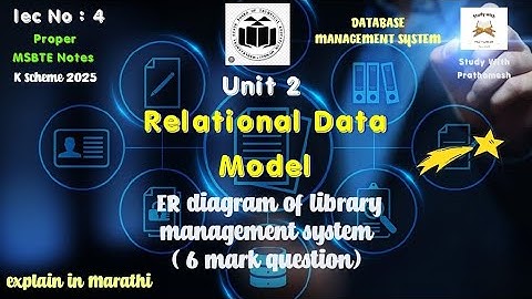 ER Diagram of Library Management System Explained in Marathi | MSBTE K Scheme 2025 | Unit 2 DBMS L4