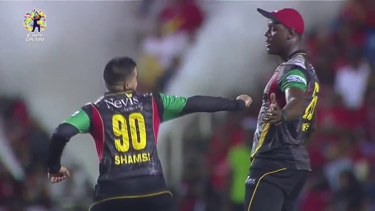 Celebration of Shamsi, Trinbago Knight Riders are yourT20  2017 CPL Champions 