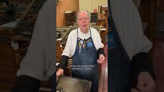 Howard gives a tour of our print shop exhibit at the Sacramento History Museum