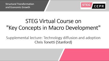 Supplemental lecture: Technology diffusion and adoption