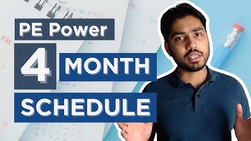 PE Power Exam Preparation Plans for 4 month in 2025