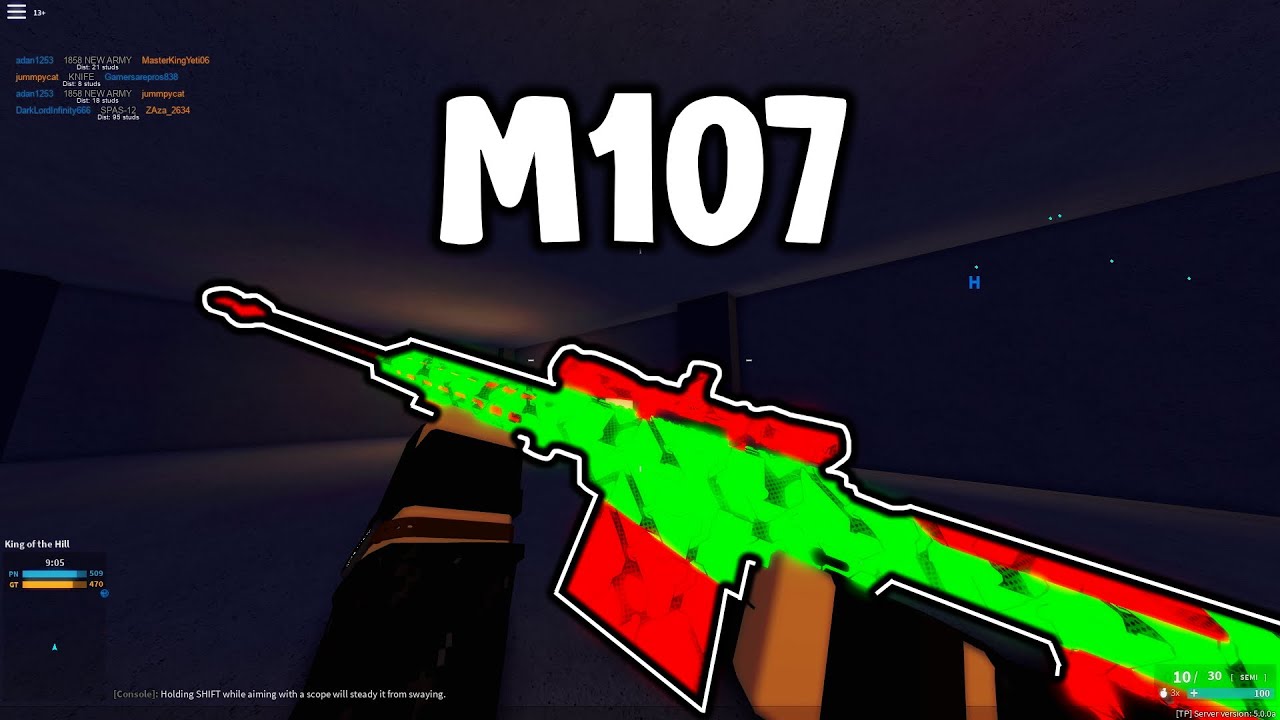 The M107 In Phantom Forces Roblox Youtube - roblox phantom forces how to zoom out with a scope youtube