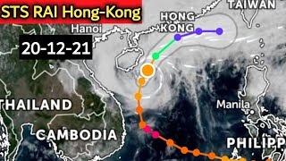 Severe Tropical Storm RAI Getting Closer to HongKong - Weakening Gradually