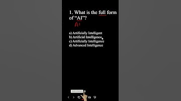 AI MCQ 1| Artificial Intelligence