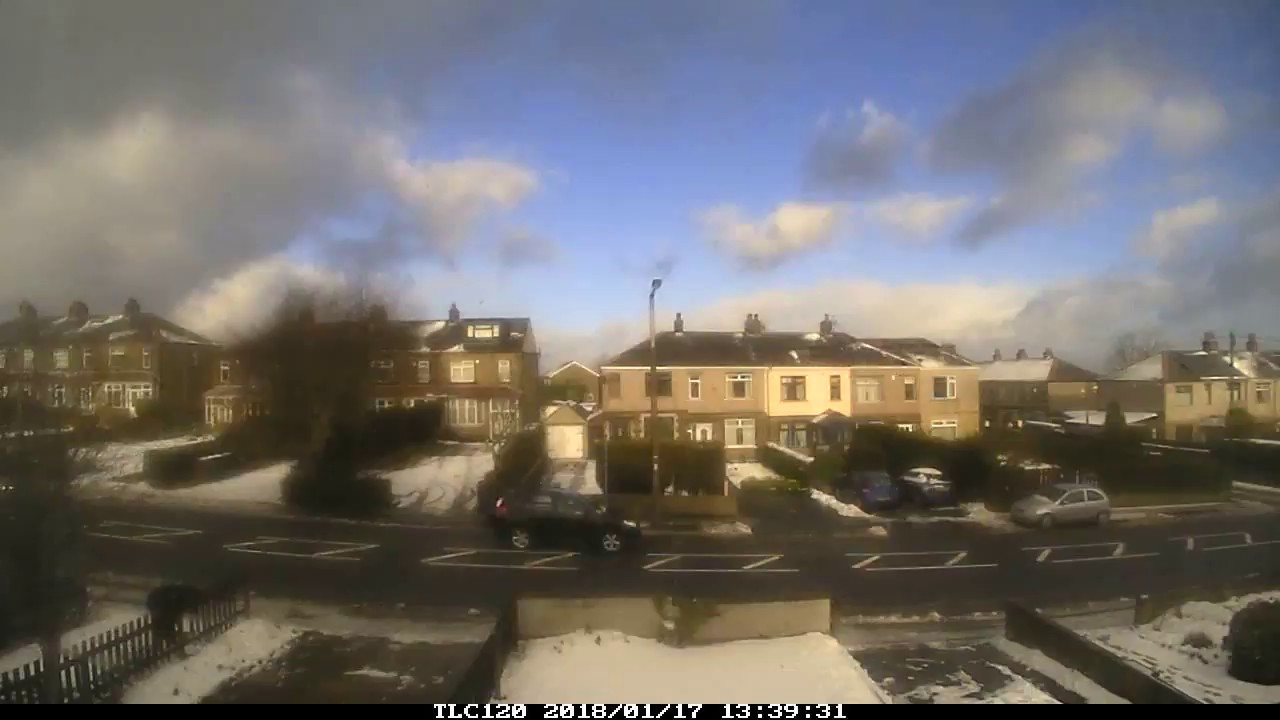 Fast Weather Time Lapse Bradford UK Heavy Snow Showers 17 01 2018
