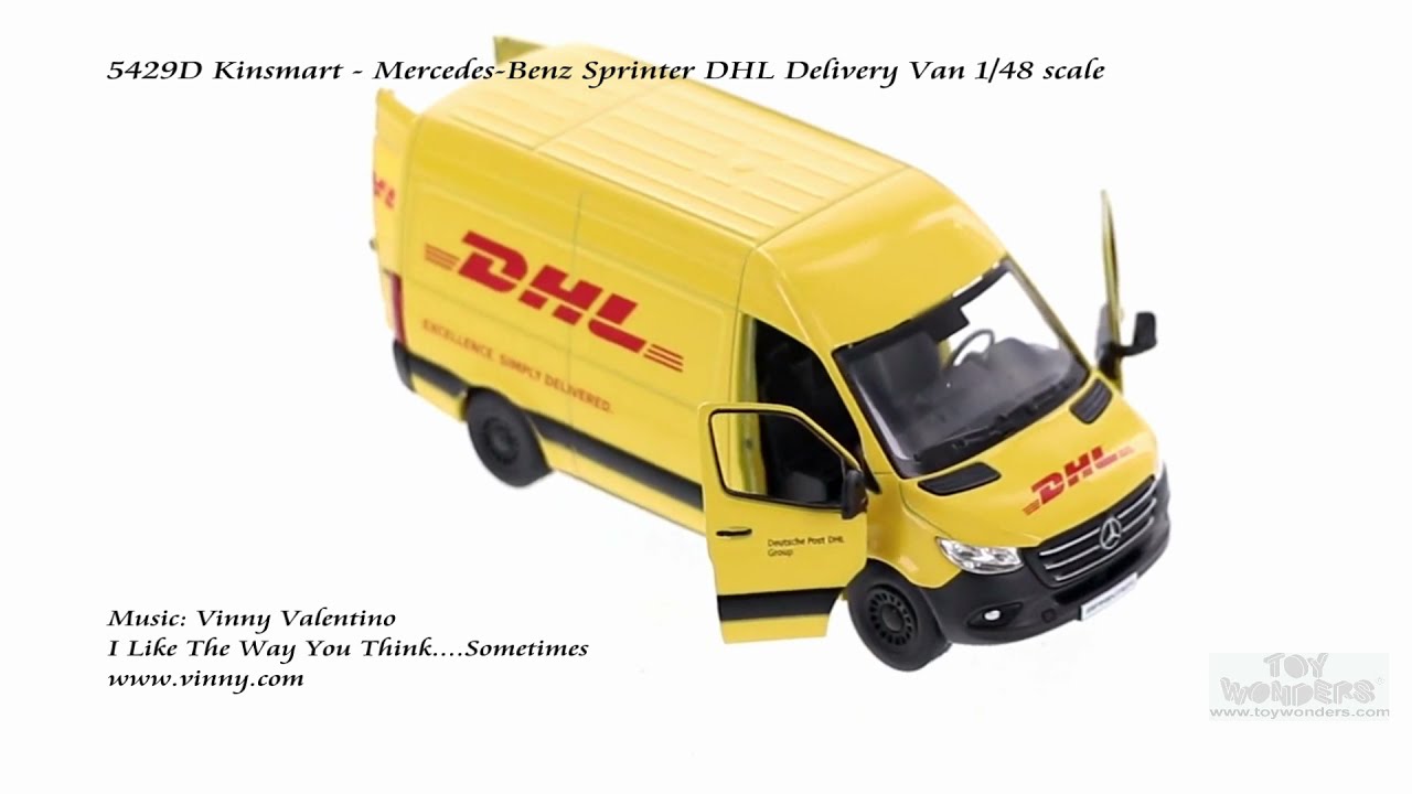 5429D Kinsmart Mercedes Benz Sprinter DHL Delivery Van 1/48 scale