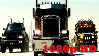 Transformers (2007)- Autobots and Decepticons Highway Battle 1080p HD