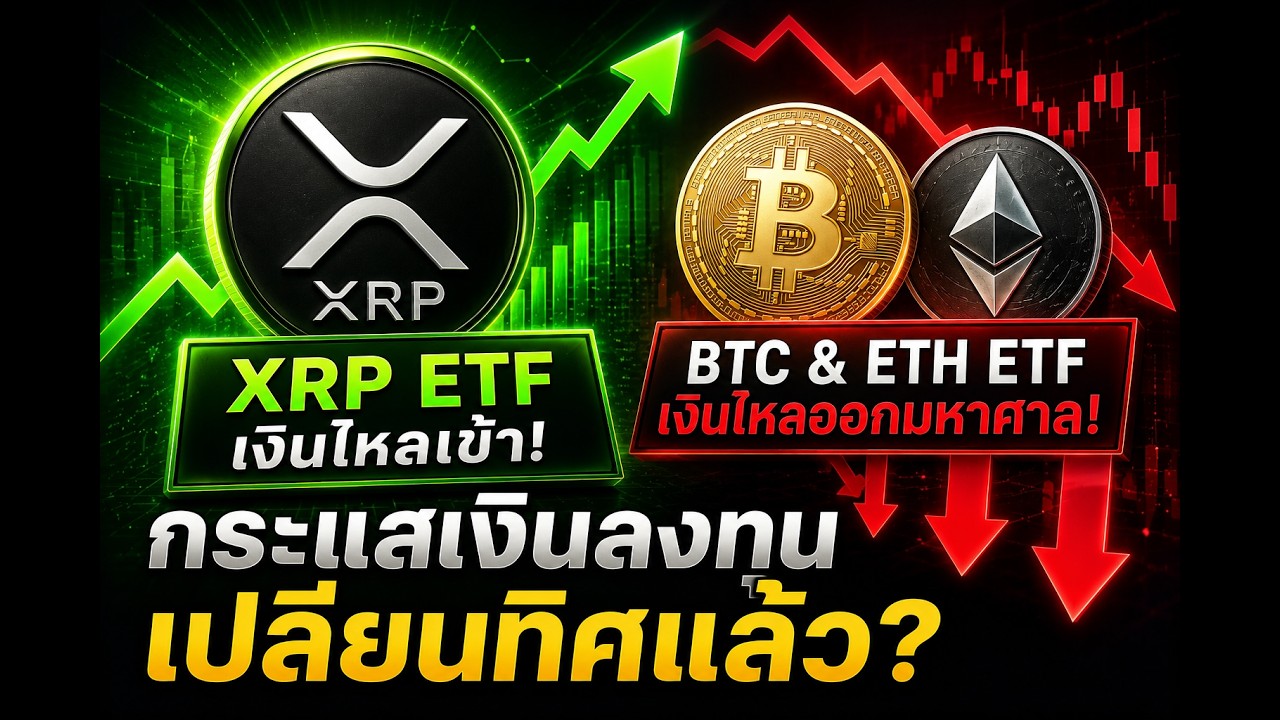 XRPล่าสุด กำลังชนะ? นักลงทุนเทขาย Bitcoin และ Ethereum ETF แล้วแห่ซื้อ XRP!