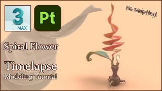 Modeling Stylized Midpoly Flower in 3dsMax without Sculpting  Beginner Tutorial