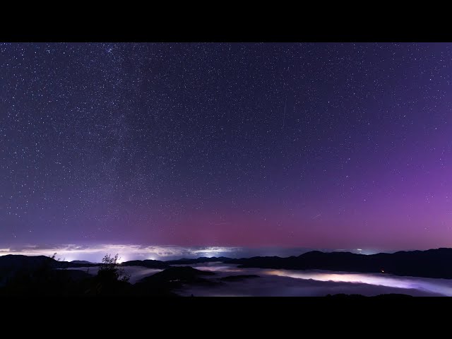 10月11日に香美町で撮影された低緯度オーロラです！ - YouTube