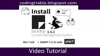 Install Backdrop CMS 1.5.2 on Windows 7 localhost ( XAMPP 7.0.13 with php7 ) Drupal 7 fork byAO