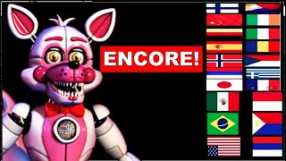 Funtime Foxy voice in 20 LANGUAGES | A performance was demanded of me and now I have delivered  FNAF