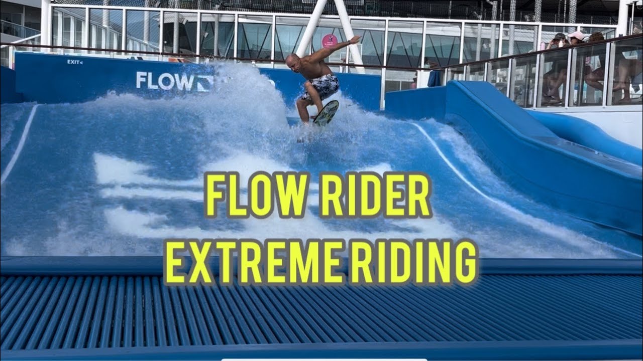 LIVE! Extreme Flow Rider Surfing on Cruise Ship